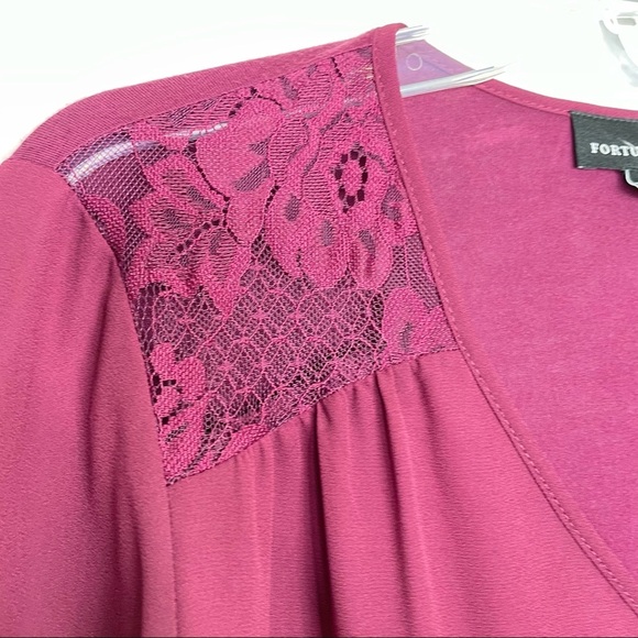 Stitch Fix l Fortune Ivy Anya Lace Detail Blouse, Small - Picture 8 of 10